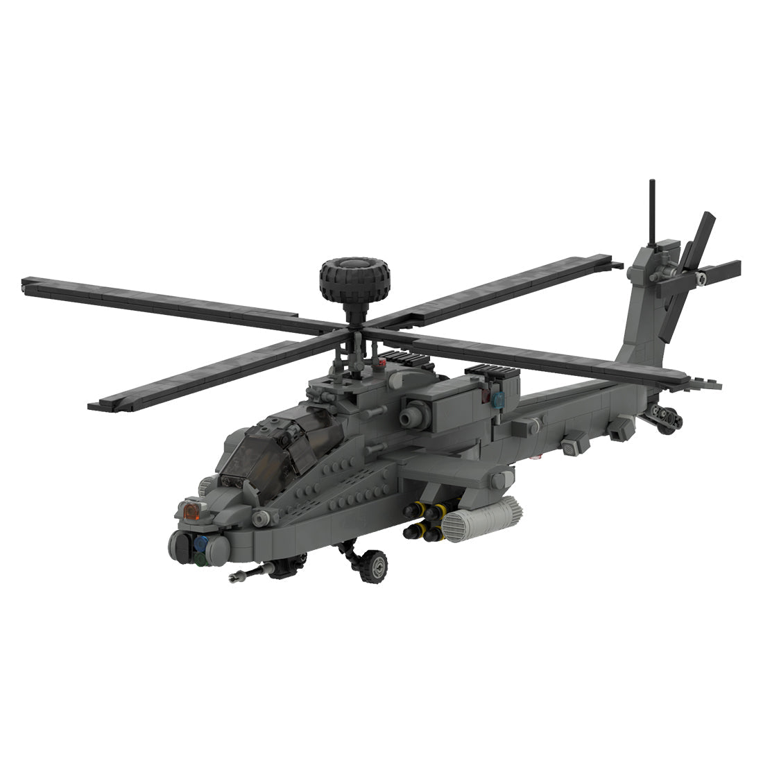 MOC-104169 AH-64 Apache Attack Helicopter Building Blocks-LesDiy-MOC-