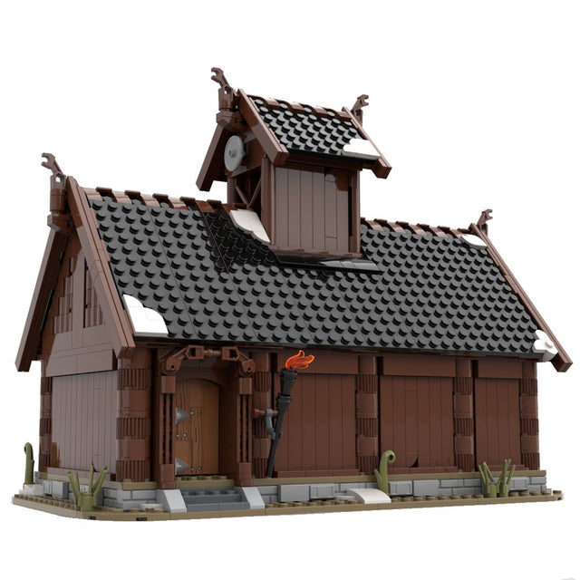 MOC - 104429 The Viking God House Medieval Building Blocks - LesDiy - 