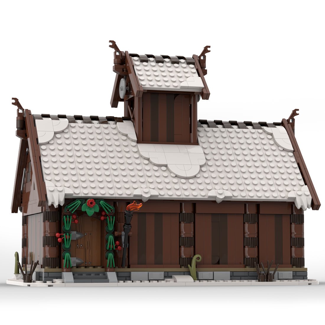 MOC-104429 Winter Viking God House Building Blocks | LesDiy
