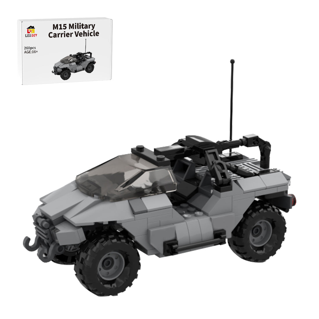 MOC - 109062 M15 Military Carrier Vehicle Model - LesDiy - 