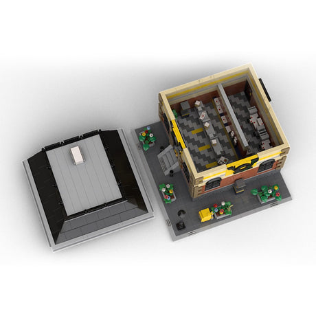 MOC - 109197 Modular German Railway Station Building Blocks - LesDiy - Locomotive