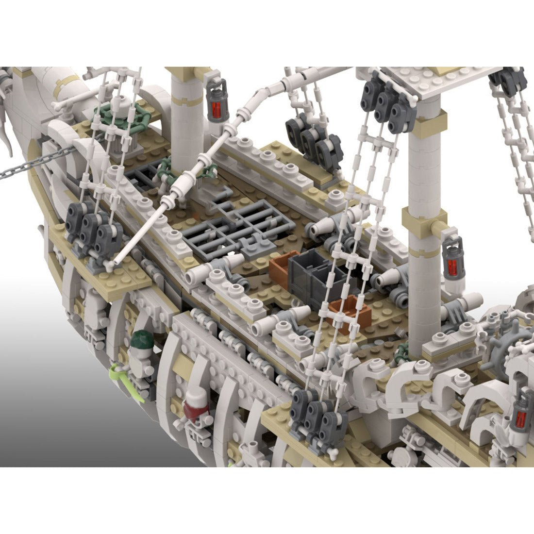MOC-110420 The Terrifying Charon's Chest Pirate Ship Building Blocks-LesDiy-MOC-