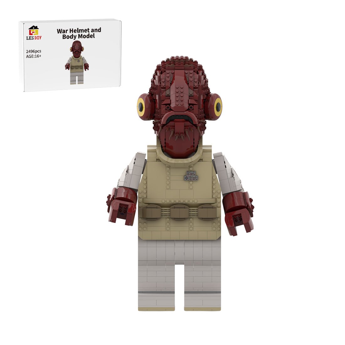 MOC - 111488 Admiral Ackbar Mega Figure(with Helmet) - LesDiy - 