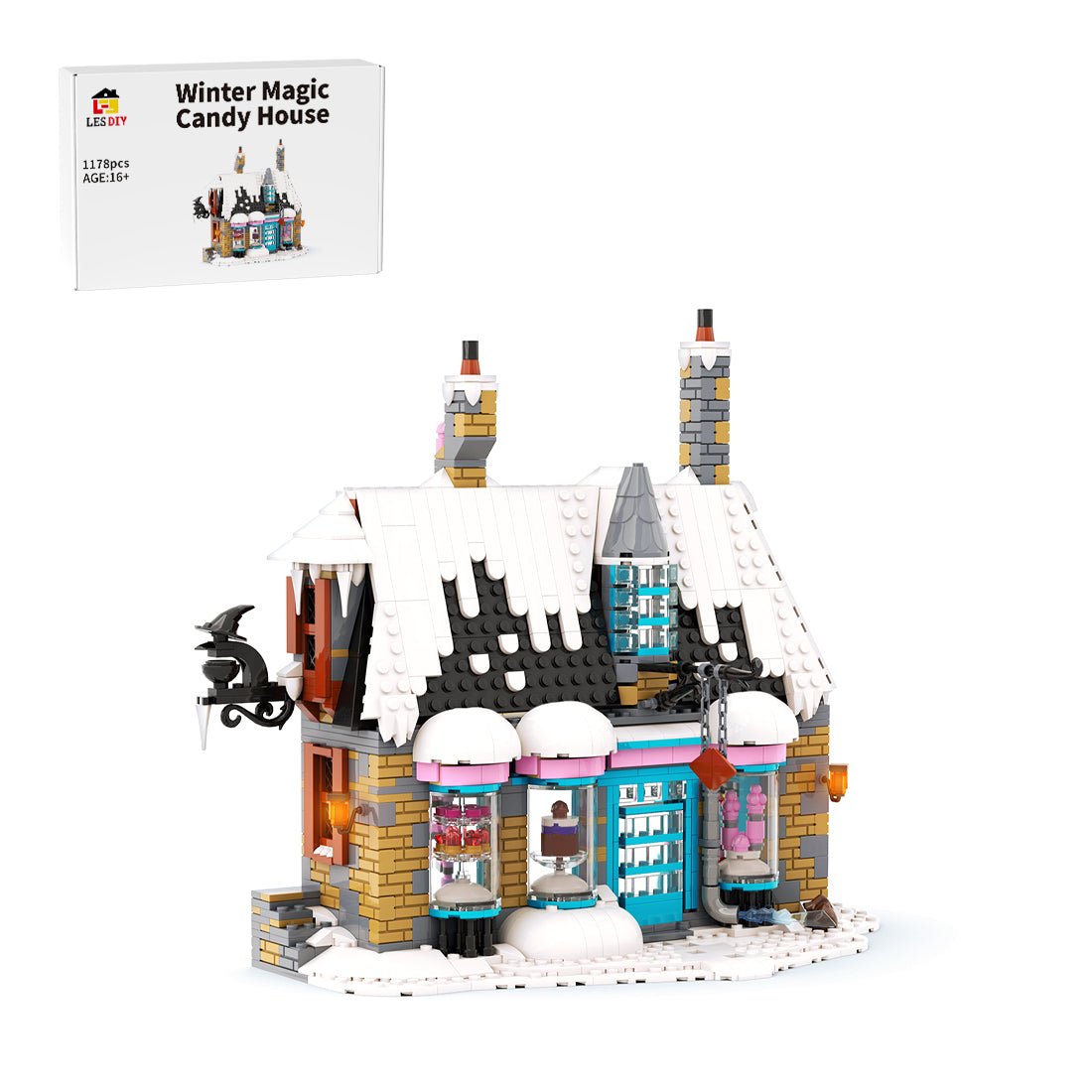 MOC-114444 Winter Magic Candy House Building Blocks | LesDiy