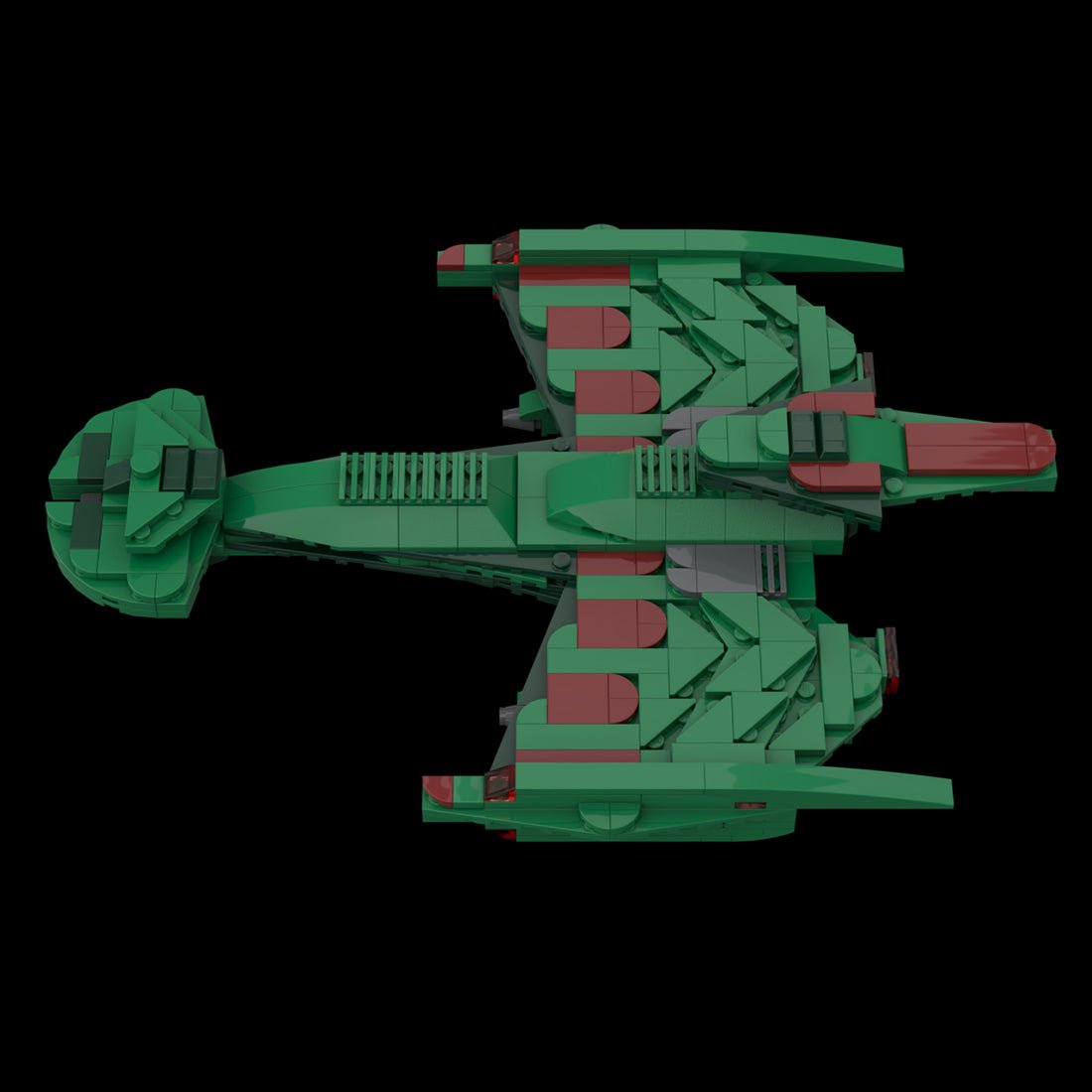 MOC - 115180 Klingon Negh'Var Warship Building Blocks - LesDiy - 