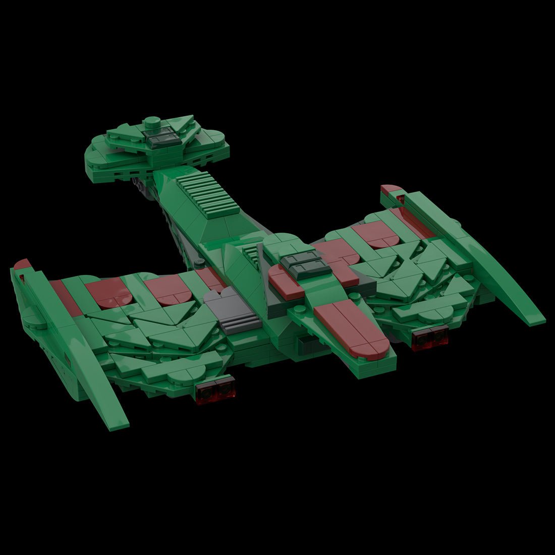 MOC - 115180 Klingon Negh'Var Warship Building Blocks - LesDiy - 