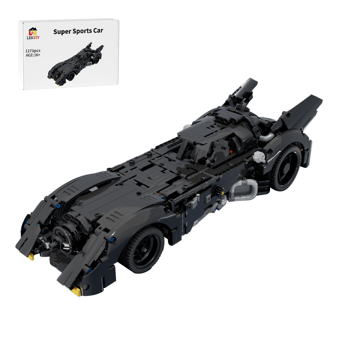 MOC - 115452 1989 Batmobile Super Sports Car - LesDiy - 