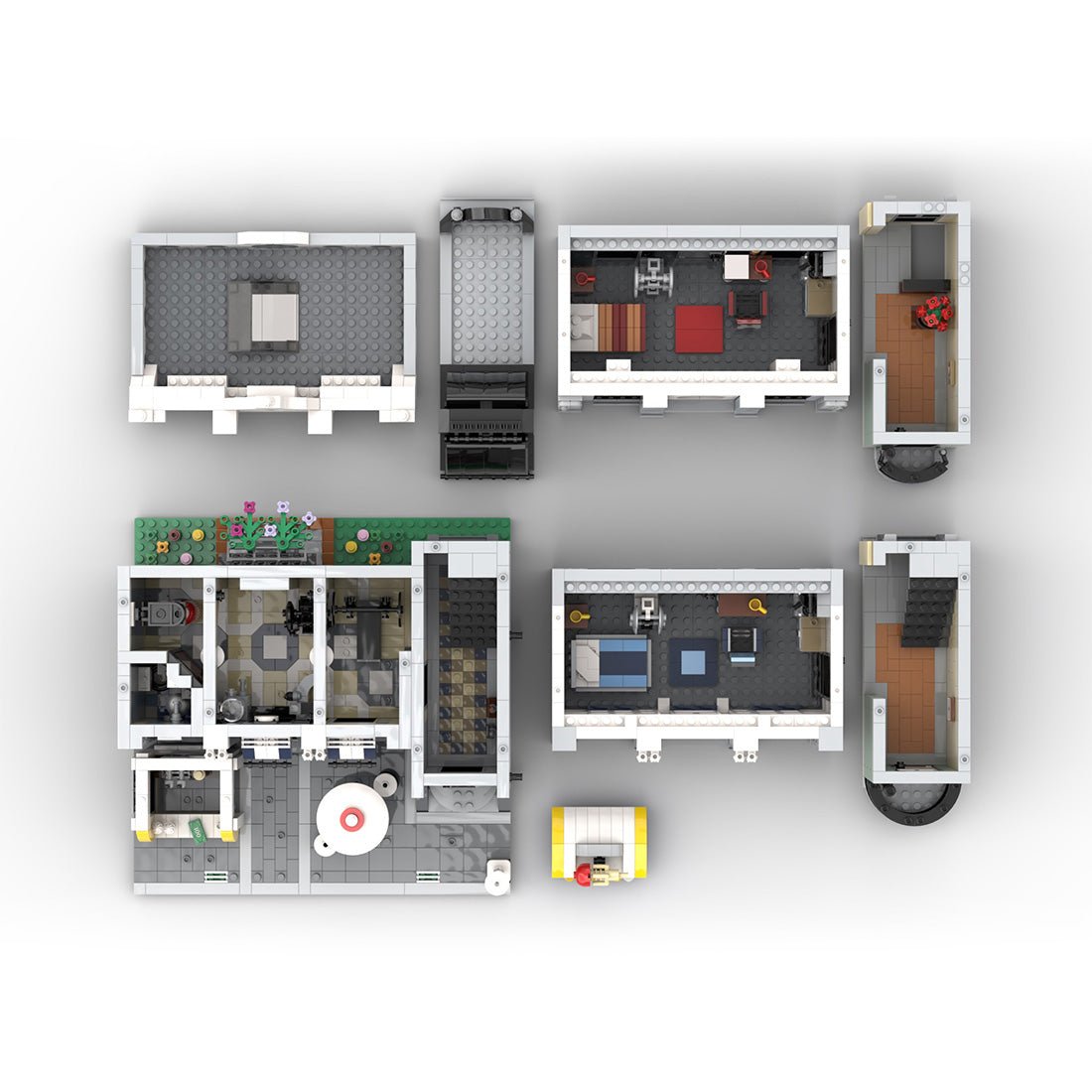 MOC - 117190 Gym & Ice Cream Stand - 10255 Assembly Square Alternative Building Blocks - LesDiy - MOC