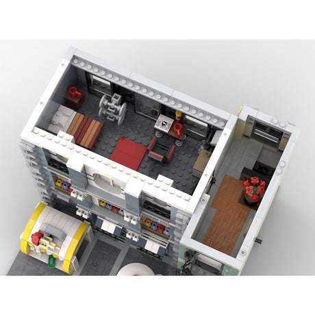 MOC - 117190 Gym & Ice Cream Stand - 10255 Assembly Square Alternative Building Blocks - LesDiy - MOC