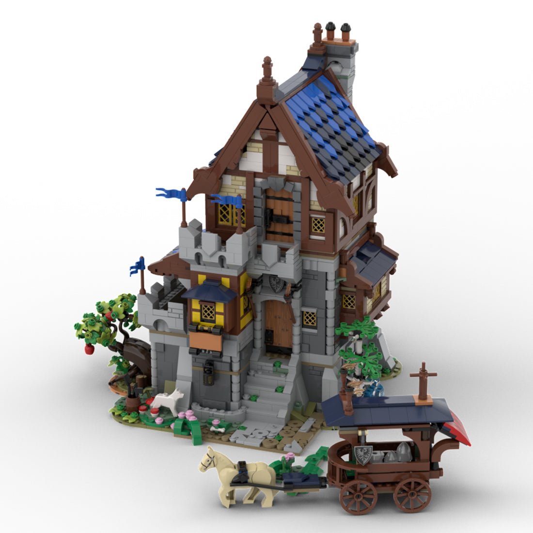 MOC-118869 Medieval Castle Fortress Model Building Blocks | LesDiy