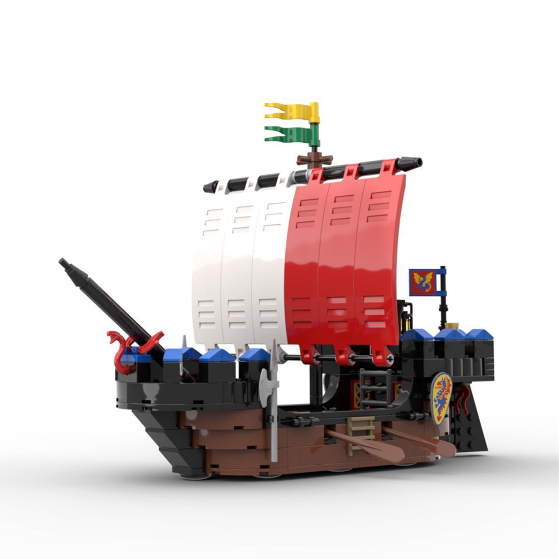 MOC - 119470 Sea Dragon Medieval Battleship Building Blocks - LesDiy - Building Blocks