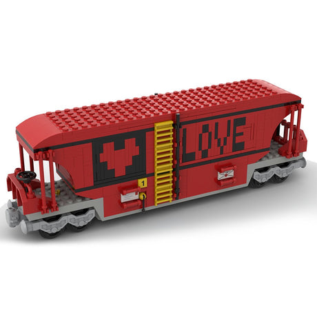 MOC - 120175 Valentine's day secret chest wagon train car Building Blocks - LesDiy - Building Blocks