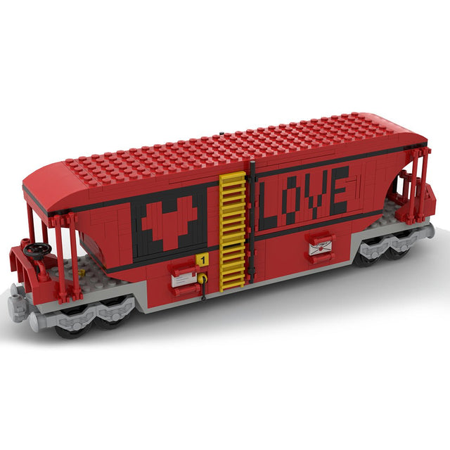 MOC - 120175 Valentine's day secret chest wagon train car Building Blocks - LesDiy - Building Blocks