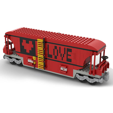 MOC - 120175 Valentine's day secret chest wagon train car Building Blocks - LesDiy - Building Blocks