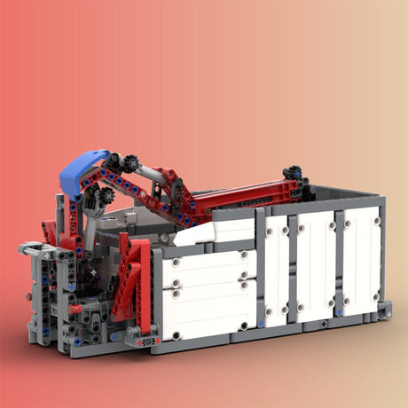 MOC - 120710 NG Hookloader & Crane Container Truck Building Blocks - LesDiy - 