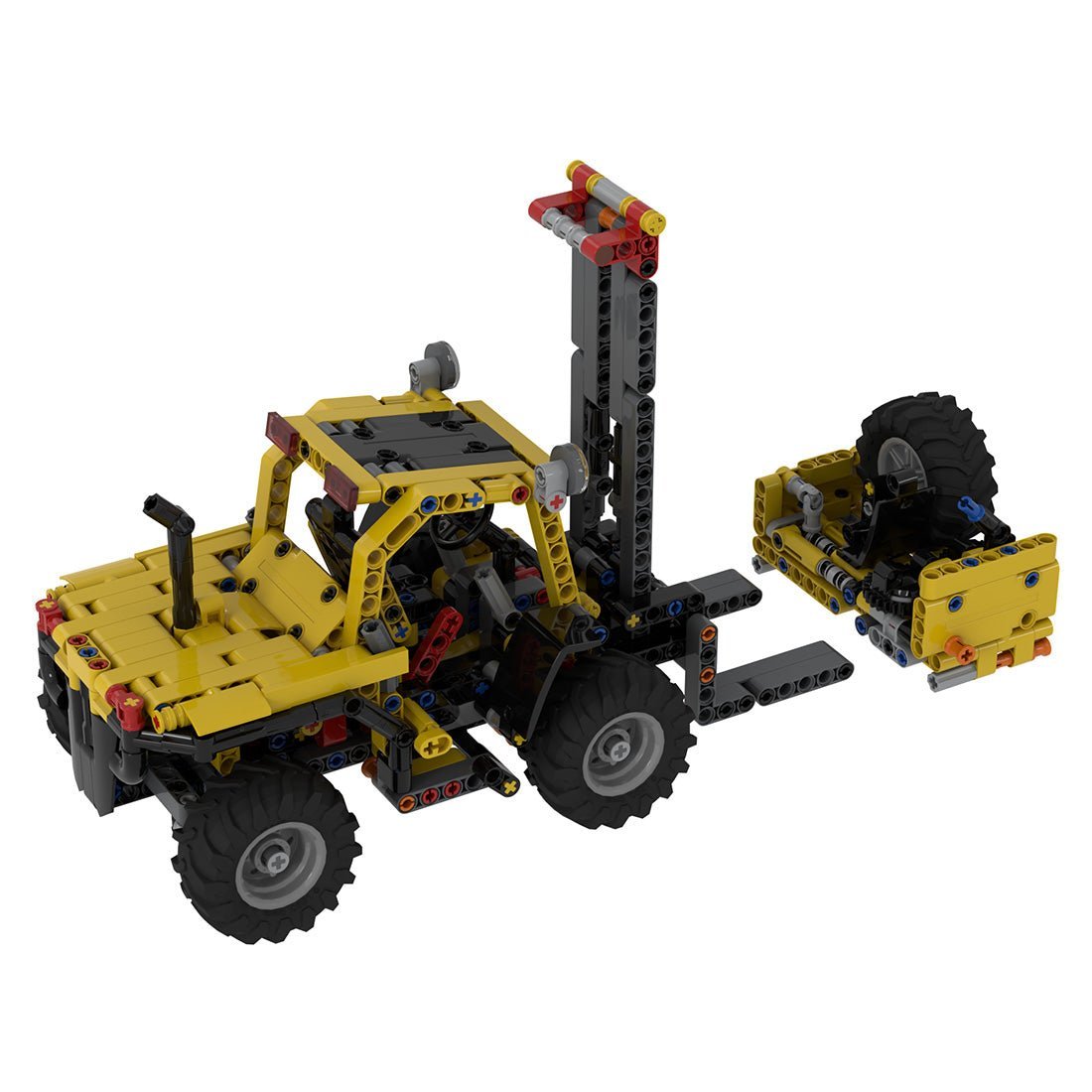 MOC - 122921 Freightliner and All - terrain Forklift - LesDiy - 