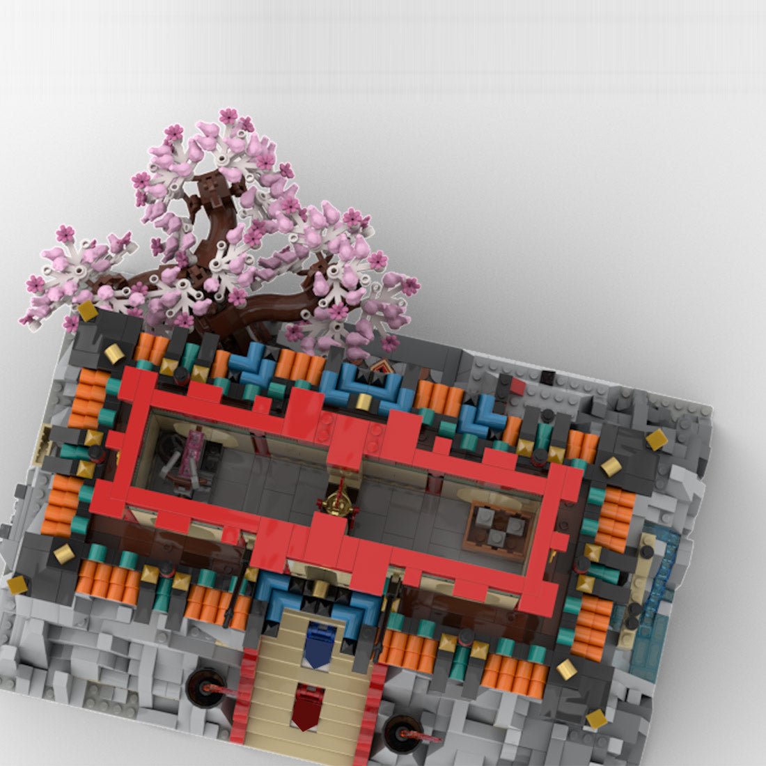 MOC-124852 East Asian Ancient Shrine Tower Building Blocks-LesDiy-MOC-