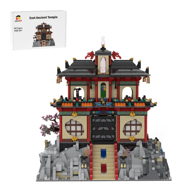 MOC-124852 East Asian Ancient Shrine Tower Building Blocks-LesDiy-MOC-
