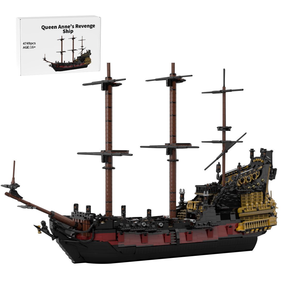 MOC - 124924 Queen Anne's Revenge Ship Model - LesDiy - 