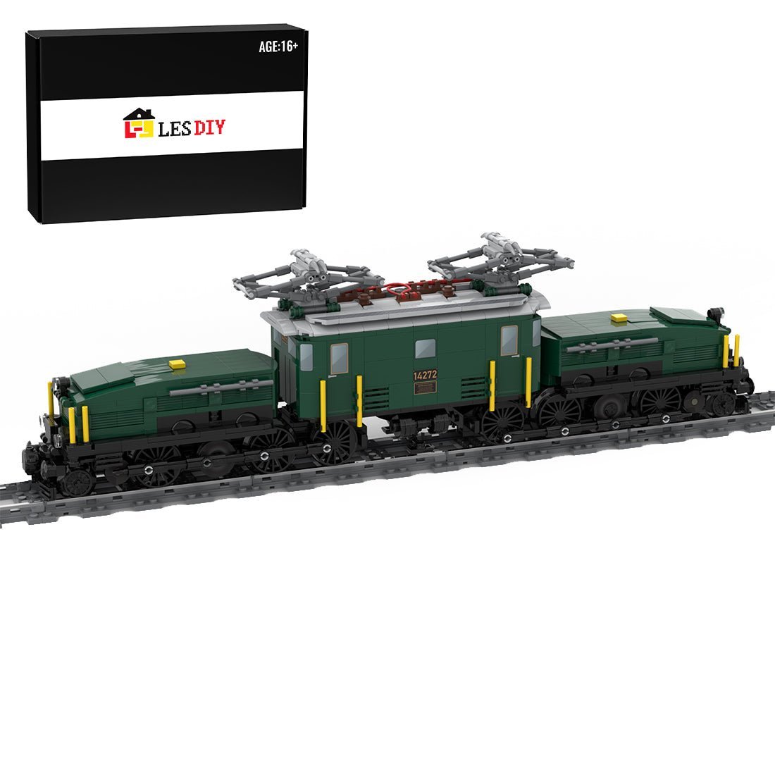 MOC - 124952 Swiss Locomotive Crocodile - Green - LesDiy - Locomotive