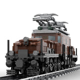 MOC - 125085 Swiss Locomotive Crocodile - Brown Building Blocks - LesDiy - Locomotive