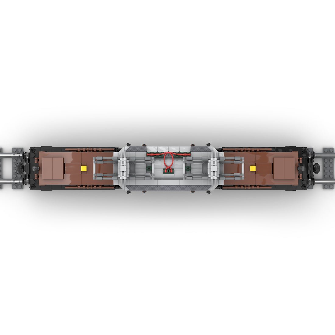 MOC - 125085 Swiss Locomotive Crocodile - Brown Building Blocks - LesDiy - Locomotive