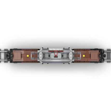 MOC - 125085 Swiss Locomotive Crocodile - Brown Building Blocks - LesDiy - Locomotive