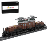 MOC - 125085 Swiss Locomotive Crocodile - Brown Building Blocks - LesDiy - Locomotive