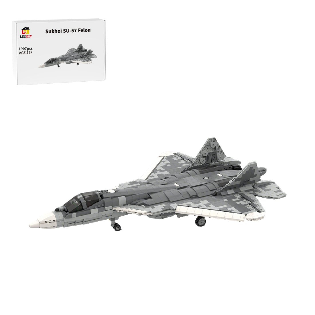 MOC-125117 Sukhoi SU-57 Felon | 1:35 Scale Building Blocks | LesDiy