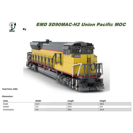 MOC - 125311 EMD SD90MAC - H2 Union Pacific Train Model - LesDiy - Locomotive