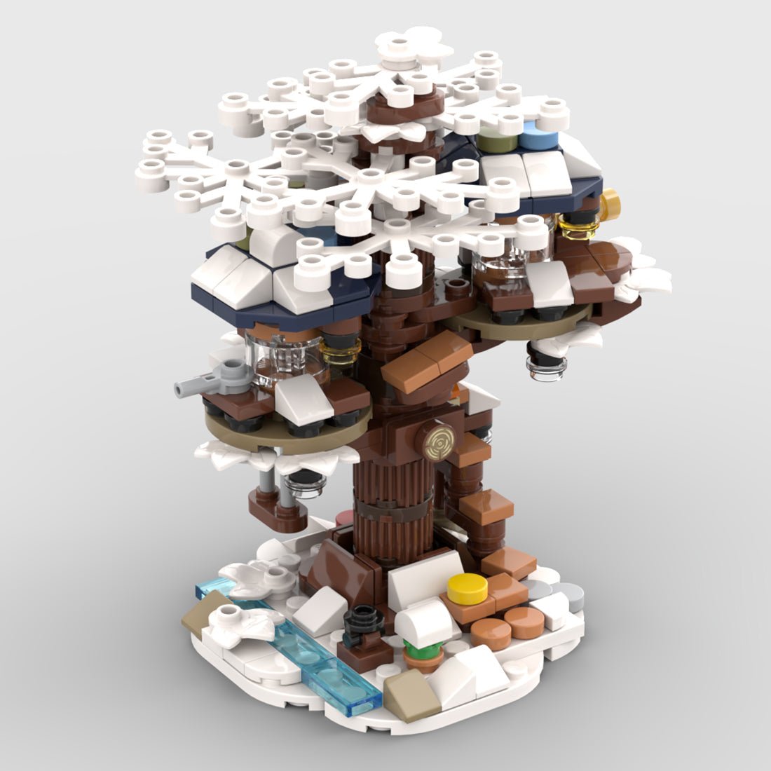 MOC - 126705 Tree House - Winter Version Building Blocks - LesDiy - 