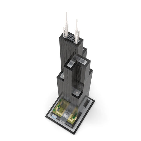 MOC - 127024 Willis Tower (Sears Tower) 1:800 Scale - LesDiy - 