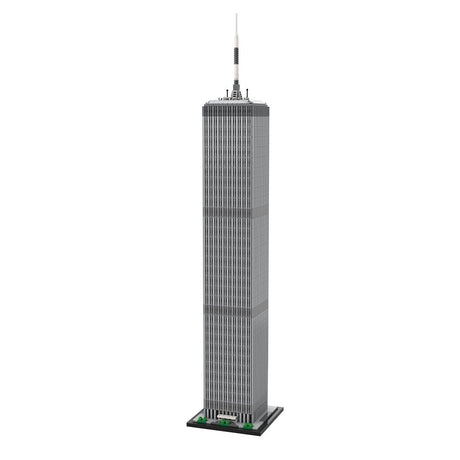MOC - 127129 World Trade Center North Tower - 1/800 Scale Building Blocks - LesDiy - Building Blocks - 