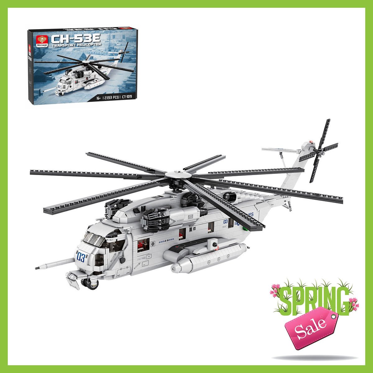 MOC - 127265 Sikorsky CH - 53E Super Stallion Building Blocks (US Warehouse) - LesDiy - Building Blocks