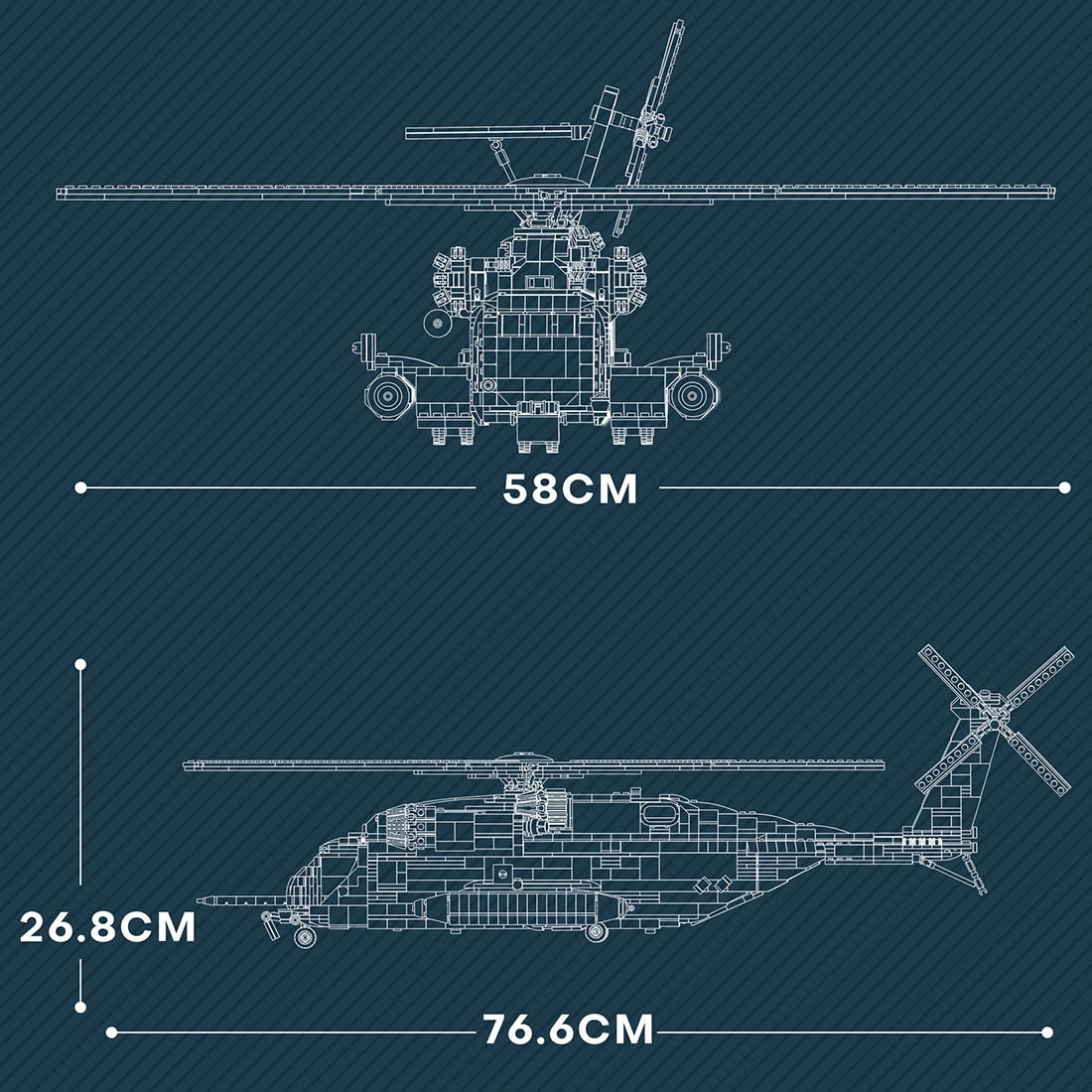 Corgi H-53 Sea Stallion 1/72 アポロの回収シーン MOC-127265 Sikorsky CH-53E Super Stallion (US Warehouse) | LesDiy