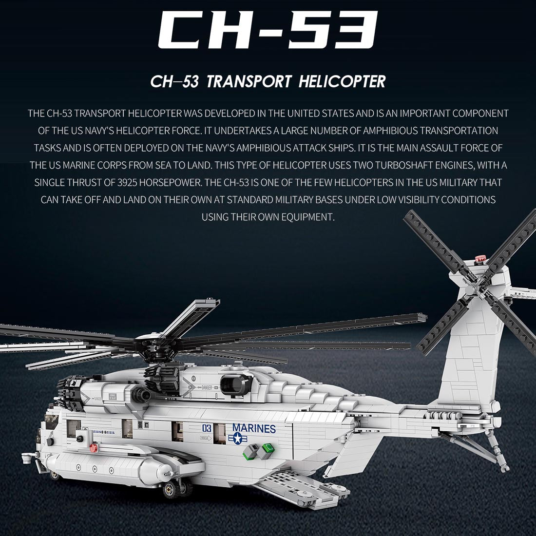 MOC-127265 Sikorsky CH-53E Super Stallion (US Warehouse) | LesDiy