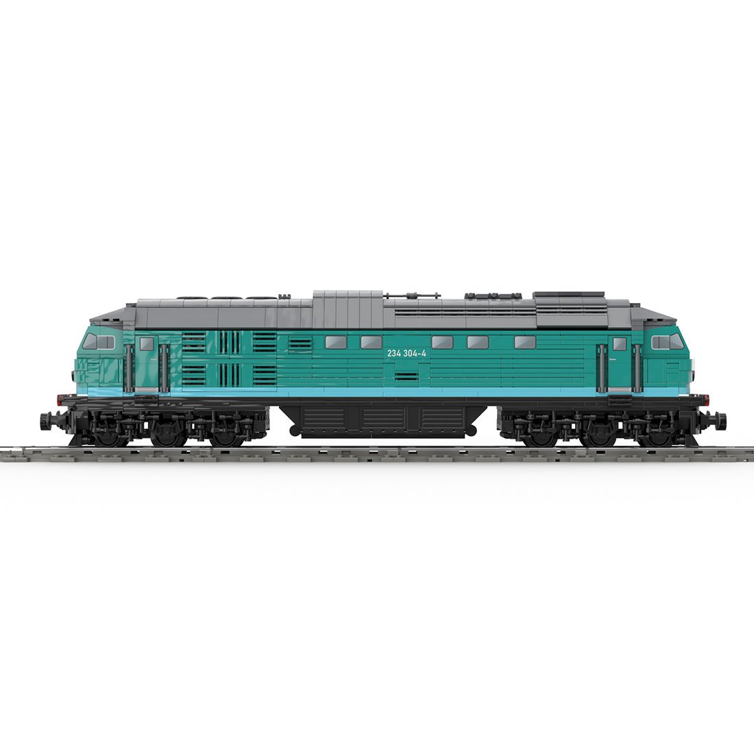 MOC-127413 BR 234 304-4 1:43 Scale Heavy Diesel Locomotive Building Blocks-LesDiy-MOC-
