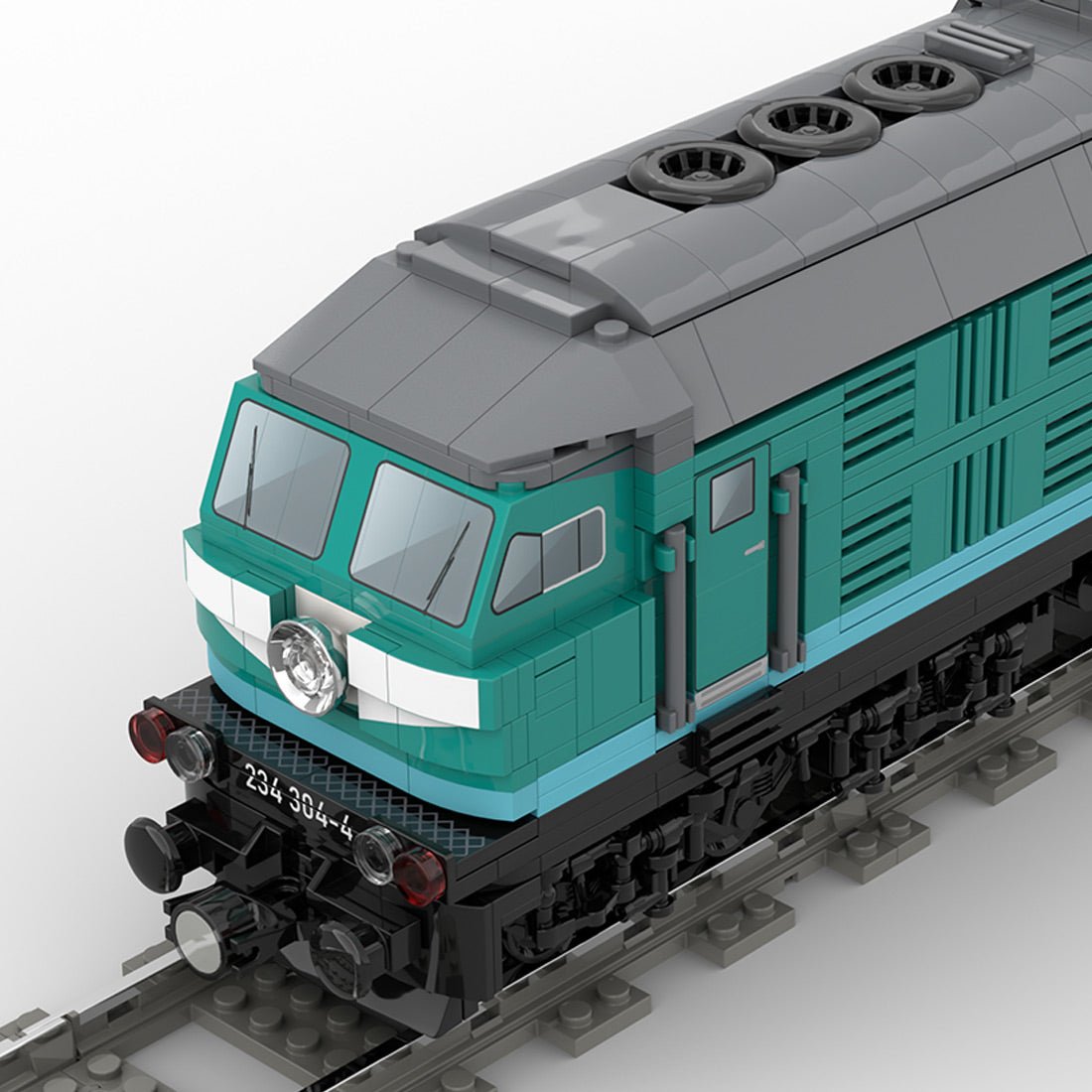 MOC-127413 BR 234 304-4 1:43 Scale Heavy Diesel Locomotive Building Blocks-LesDiy-MOC-