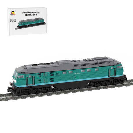 MOC-127413 BR 234 304-4 1:43 Scale Heavy Diesel Locomotive Building Blocks-LesDiy-MOC-