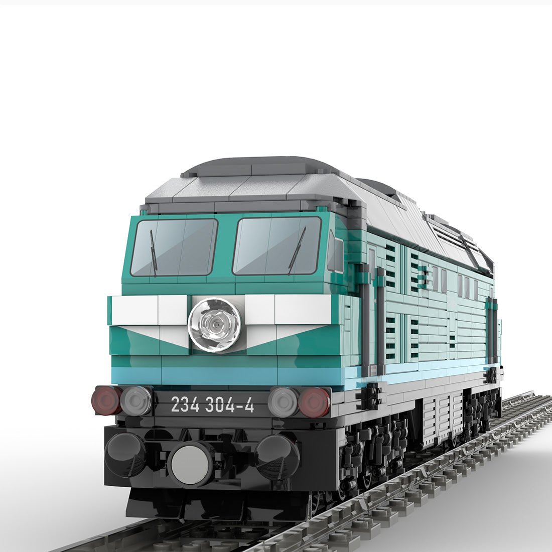 MOC-127413 BR 234 304-4 1:43 Scale Heavy Diesel Locomotive Building Blocks-LesDiy-MOC-