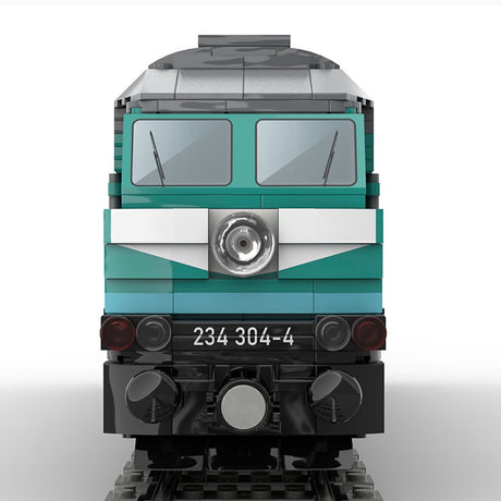 MOC-127413 BR 234 304-4 1:43 Scale Heavy Diesel Locomotive Building Blocks-LesDiy-MOC-