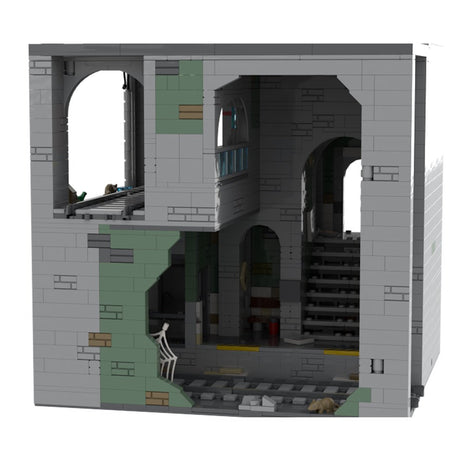 MOC-129272 Modular Urban Transit Station with Balcony Greenery Building Blocks-LesDiy-MOC-