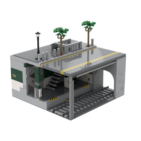 MOC-129272 Modular Urban Transit Station with Rooftop Greenery Building Blocks-LesDiy-MOC-