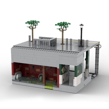 MOC-129272 Modular Urban Transit Station with Rooftop Greenery Building Blocks-LesDiy-MOC-