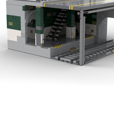 MOC-129272 Modular Urban Transit Station with Rooftop Greenery Building Blocks-LesDiy-MOC-