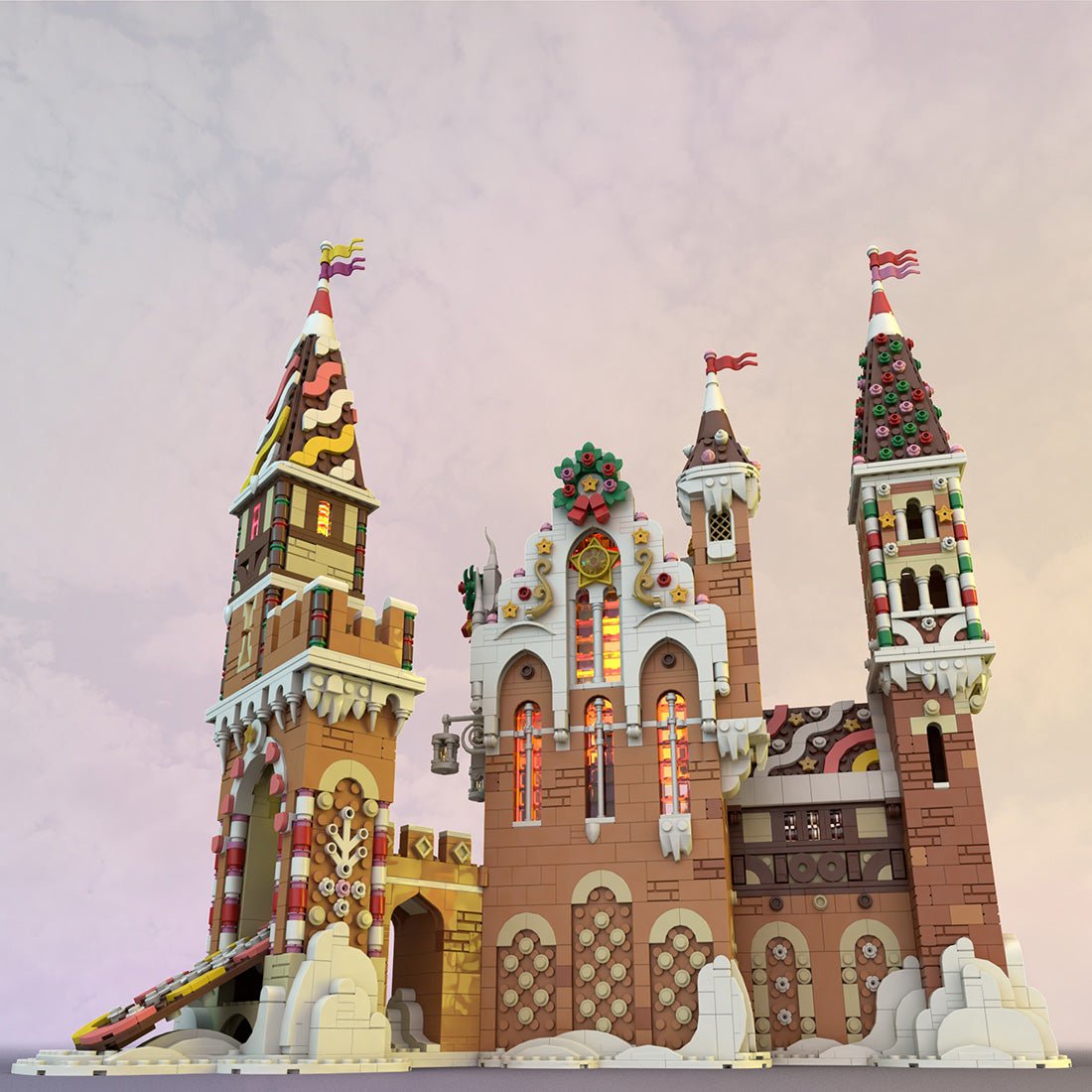 MOC - 130576 Medieval Winter Castle Model - LesDiy - Locomotive