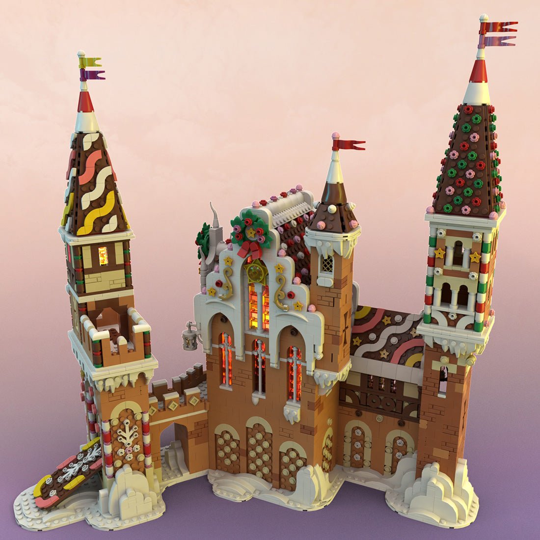 MOC - 130576 Medieval Winter Castle Model - LesDiy - Locomotive