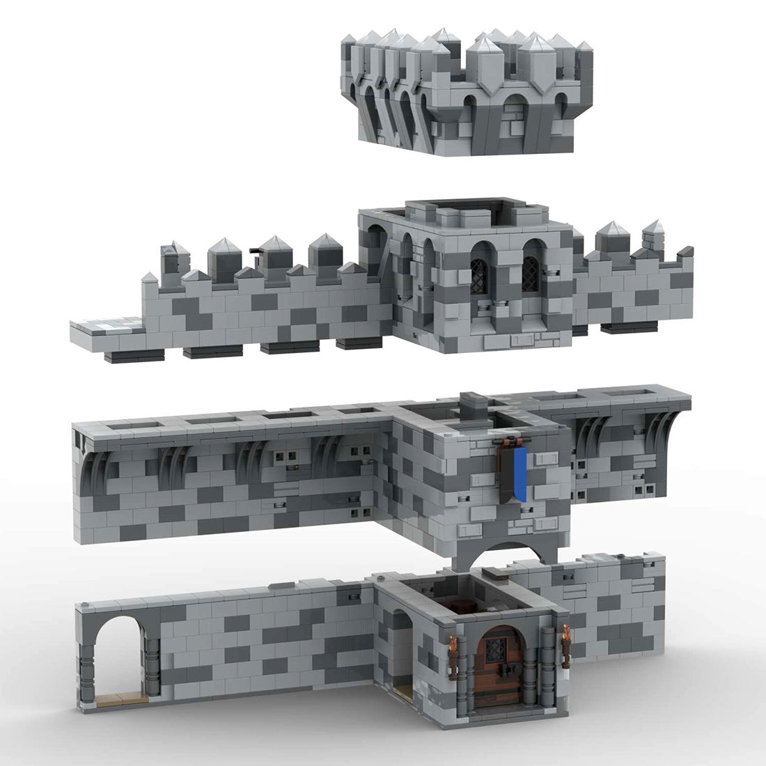 MOC - 131237 H11 Front Wall Building Blocks Set - LesDiy - Building Blocks