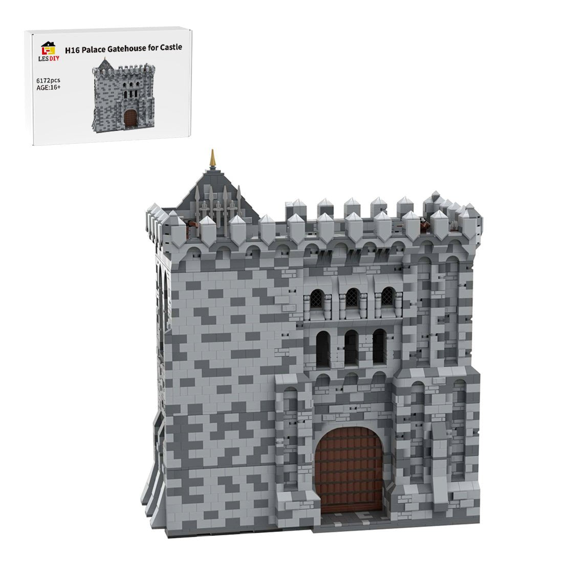 MOC-131251 H16 Palace Gatehouse Building Blocks Set | LesDiy
