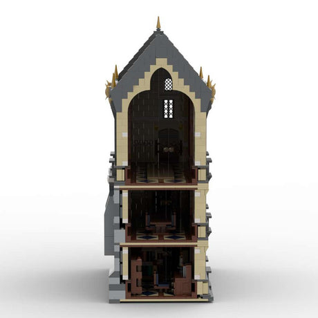 MOC - 131258 H17 Small Palace with Library, Dining and Practce Room - LesDiy - 
